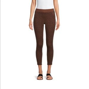 No Boundaries Juniors mid size rib waist band jeggings cheetah print NWOT